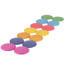 TickiT Rainbow Wooden Discs - Pack of 14